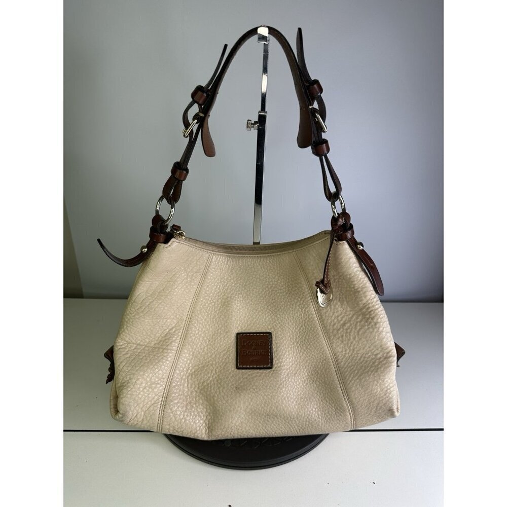 Dooney & Bourke East West Slouch Bag Pebble Leather Handbag Pale Yellow